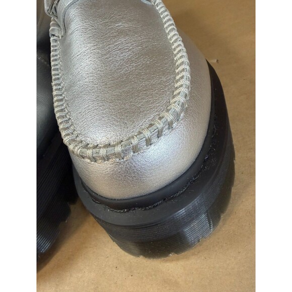 Dr. Martens Penton II Quad Metallic Silver Leather Platform Loafers Sz. M 11/W12 main image 15